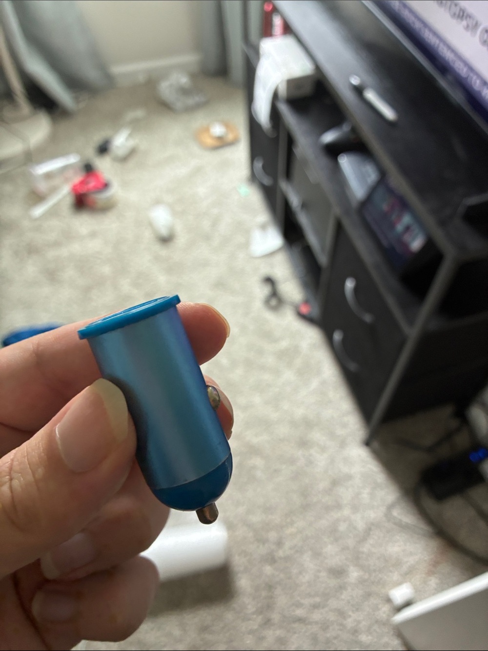 Metallic Blue Car Charger Adapter